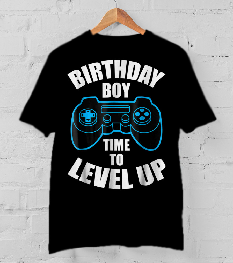 Birthday Boy Time To Level Up Gamer Theme Bday Loading T-Shirt