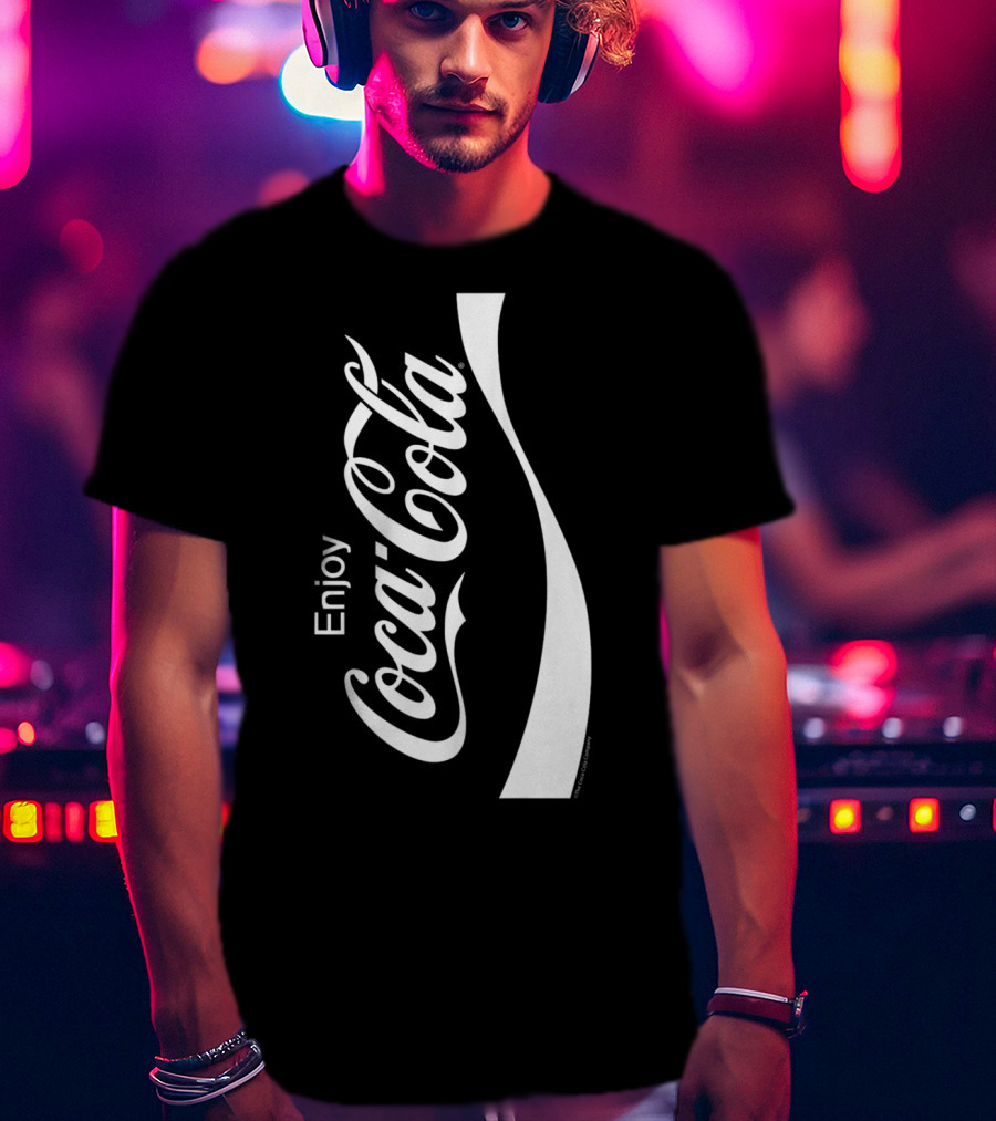 Enjoy Coca-Cola Black And White T-Shirt