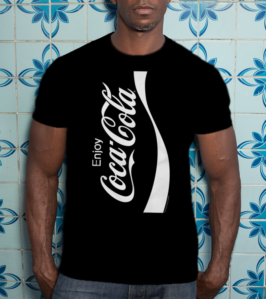 Enjoy Coca-Cola Black And White T-Shirt