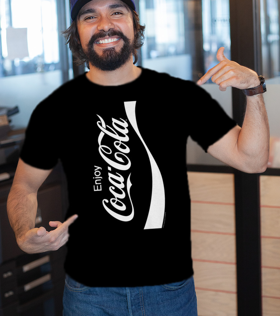 Enjoy Coca-Cola Black And White T-Shirt