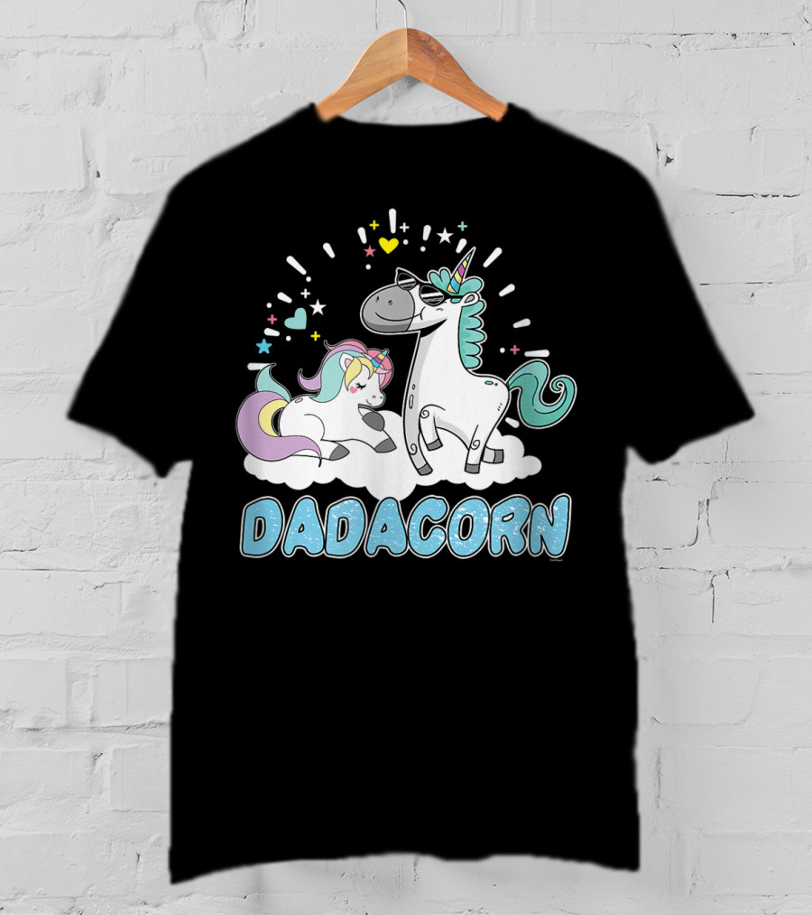 Dadacorn Cool Father Cute Unicorn Birthday T-Shirt