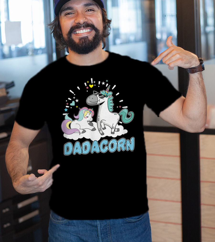 Dadacorn Cool Father Cute Unicorn Birthday T-Shirt