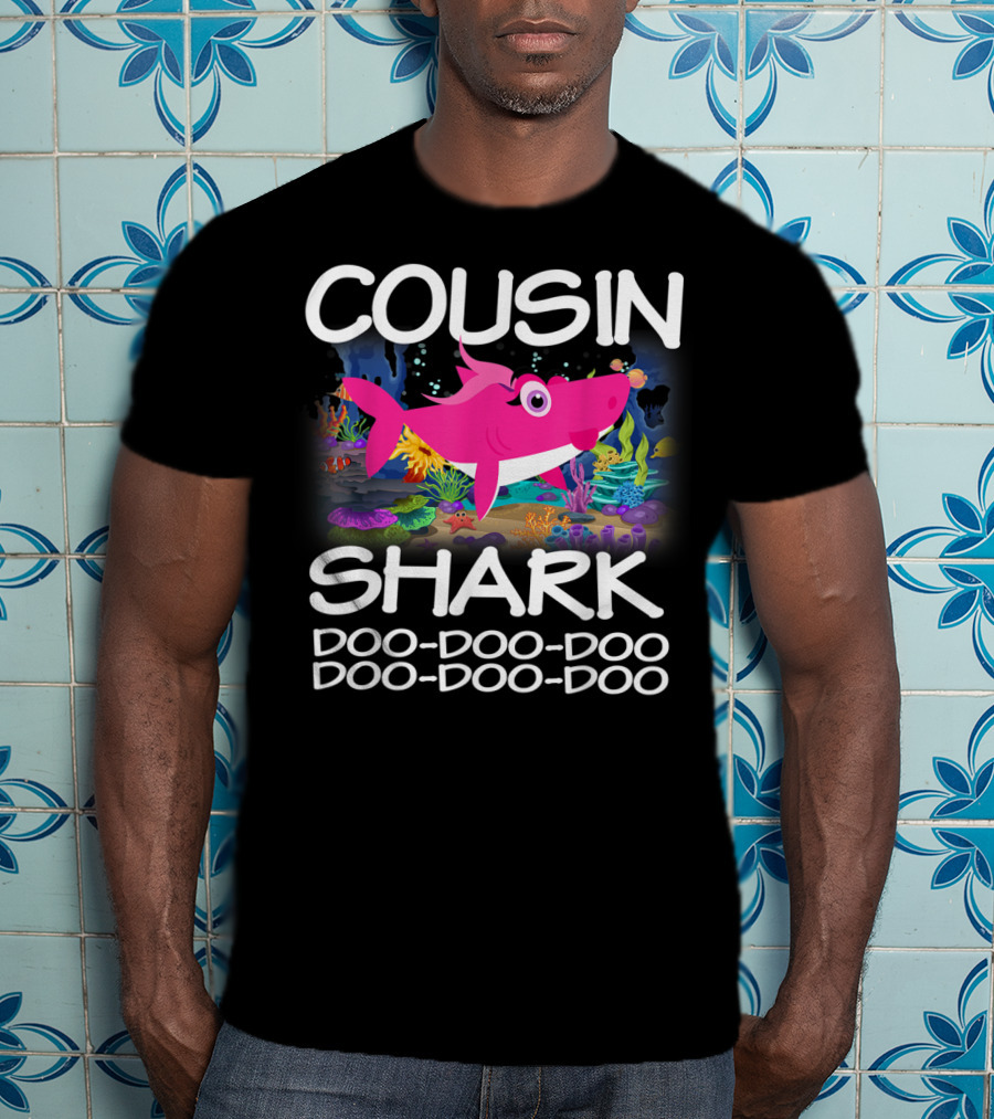Cousin Shark Doo-Doo-Doo Matching Family Shark Mothers T-Shirt