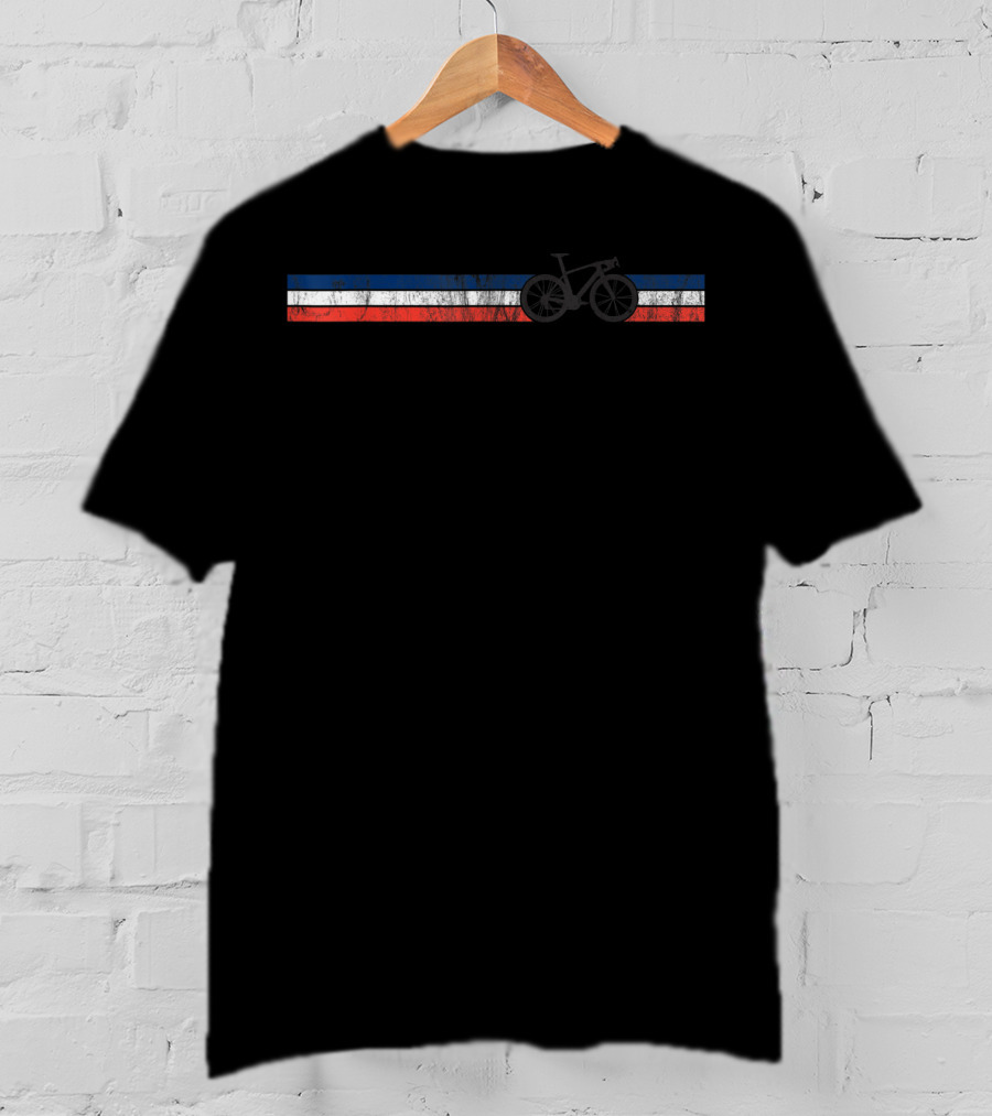 French Flag Inspired Bike Racing Cyclist T-Shirt