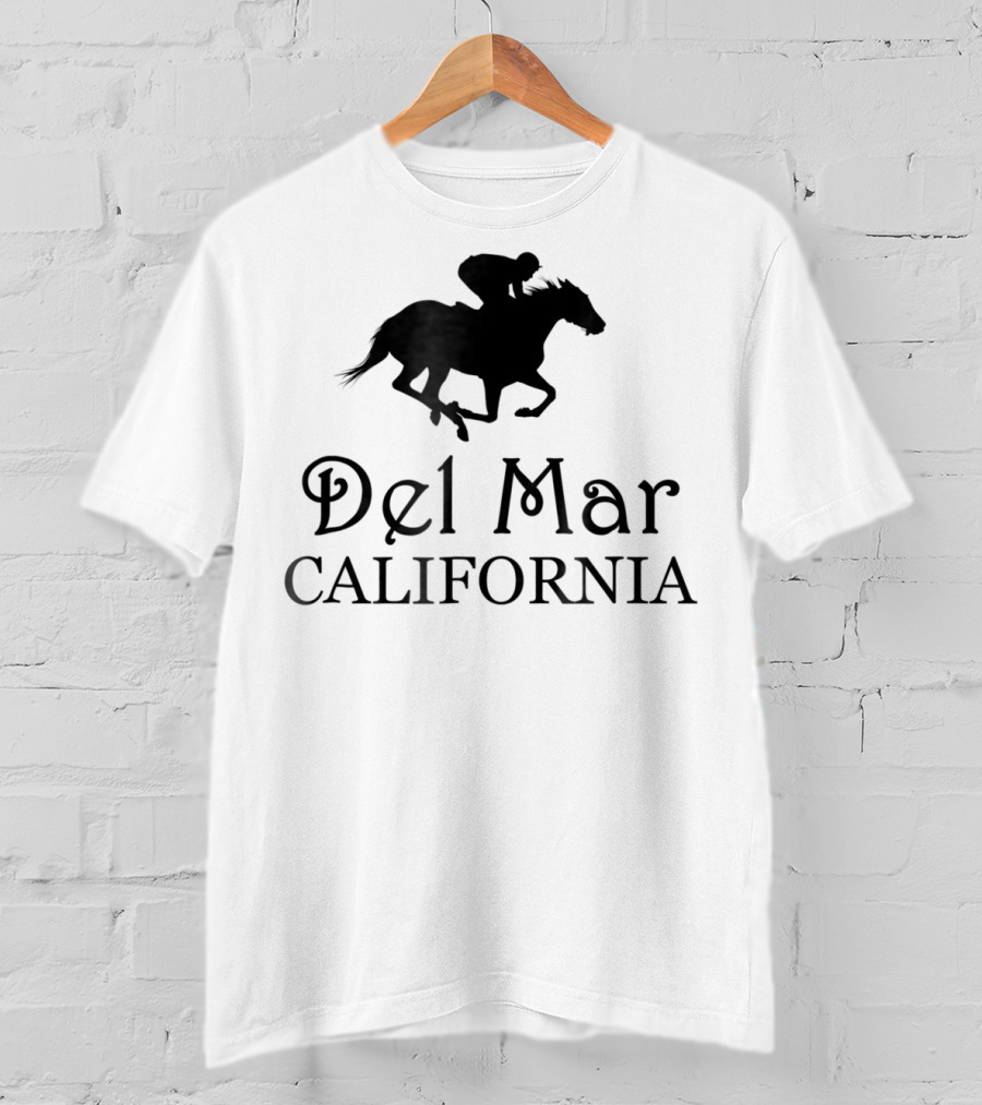 Del Mar California Horse Racing Rider T-Shirt