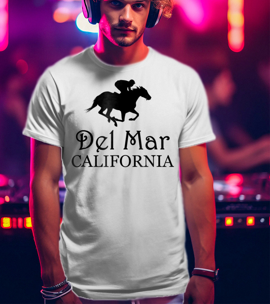 Del Mar California Horse Racing Rider T-Shirt