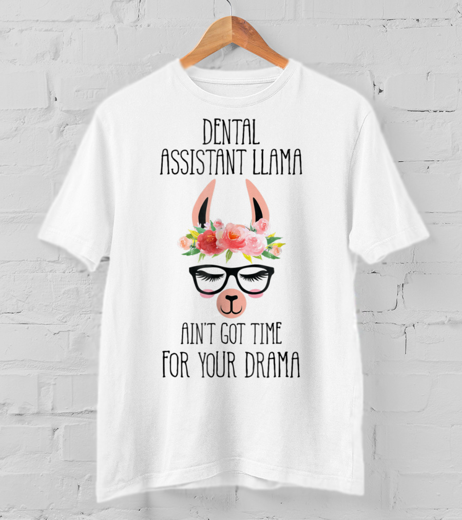 Dental Assistant Llama Ain't Got Time For Your Drama T-Shirt