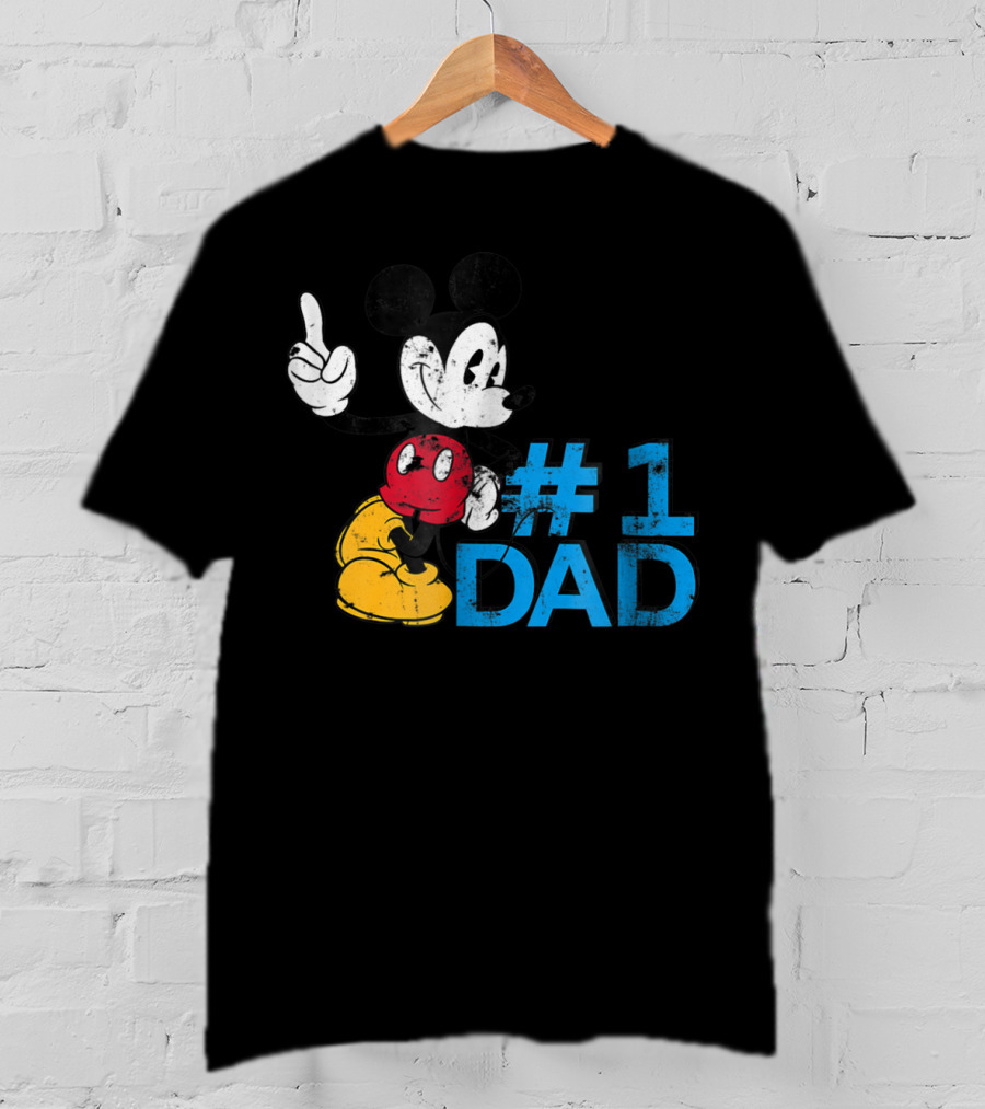 Disney Mickey Mouse #1 Dad Father's Day T-Shirt