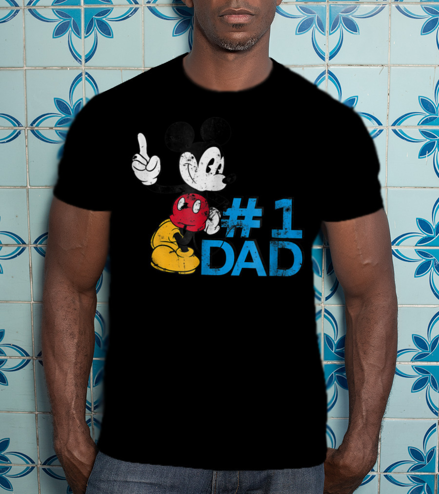 Disney Mickey Mouse #1 Dad Father's Day T-Shirt