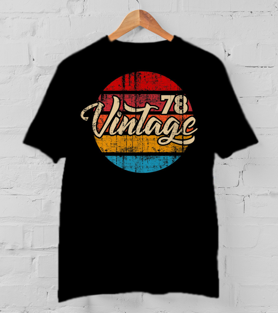 Vintage 78 Distressed Throwback T-Shirt