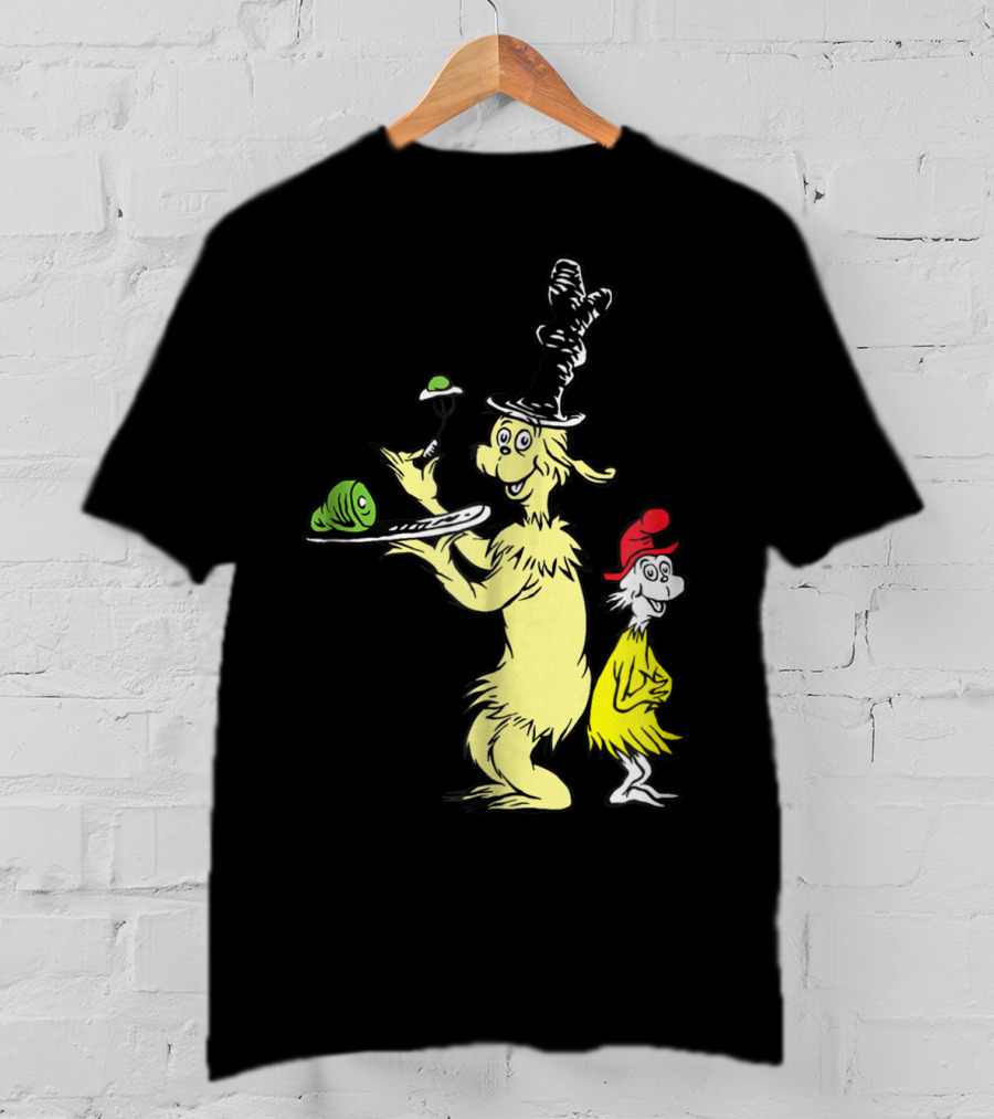 Dr Seuss Sam I Am With Green Eggs And Ham Iconic Characters T-Shirt