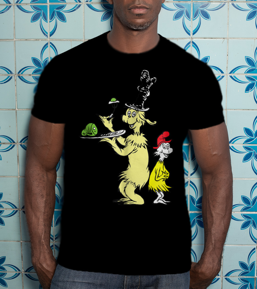 Dr Seuss Sam I Am With Green Eggs And Ham Iconic Characters T-Shirt