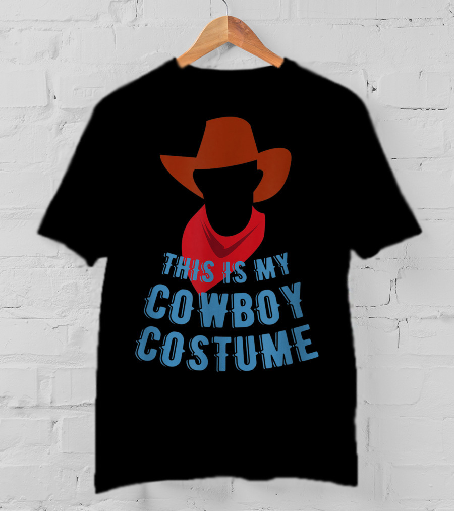 This Is My Cowboy Costume Funny Cowboy Hat Kids Western T-Shirt