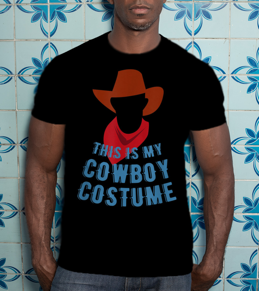 This Is My Cowboy Costume Funny Cowboy Hat Kids Western T-Shirt