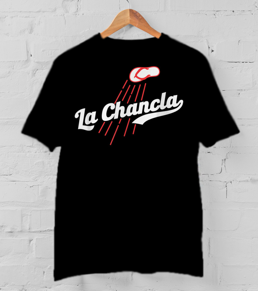 La Chancla Mexico Baseball Humor Flying Sandal T-Shirt