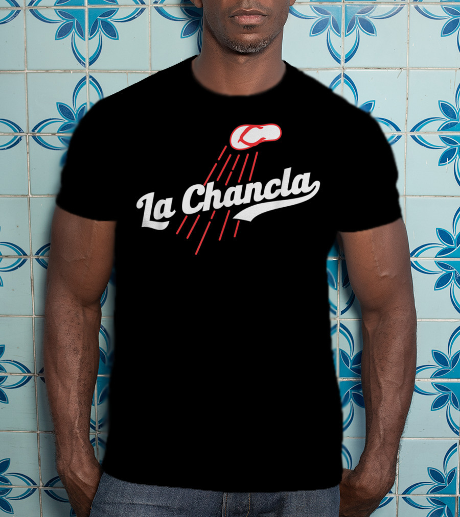 La Chancla Mexico Baseball Humor Flying Sandal T-Shirt