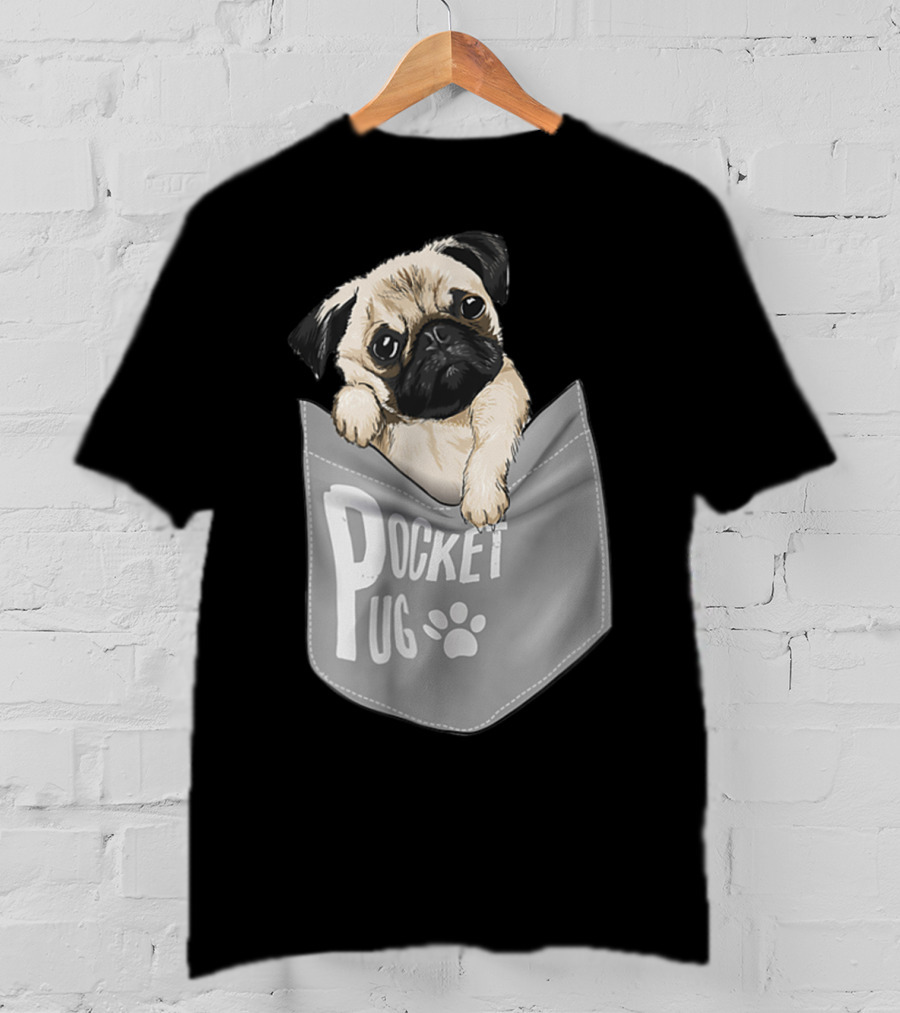 Pocket Pug Funny Cute Dog Pug T-Shirt