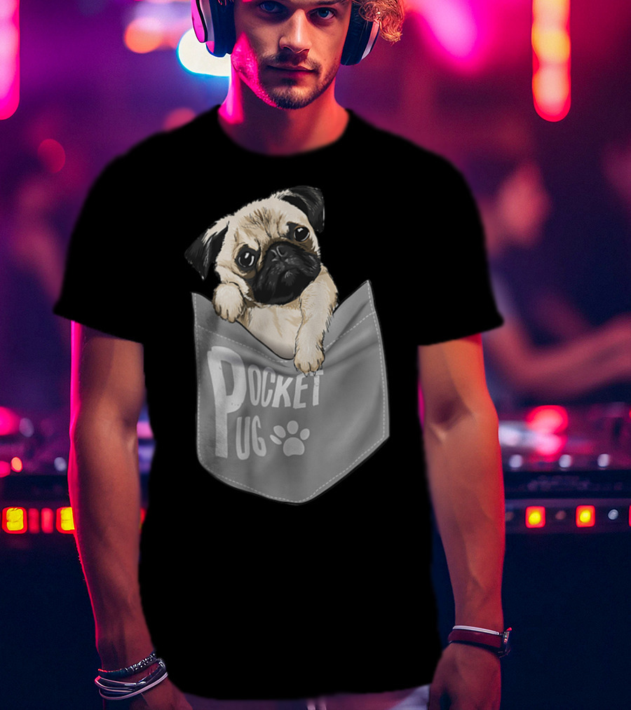 Pocket Pug Funny Cute Dog Pug T-Shirt