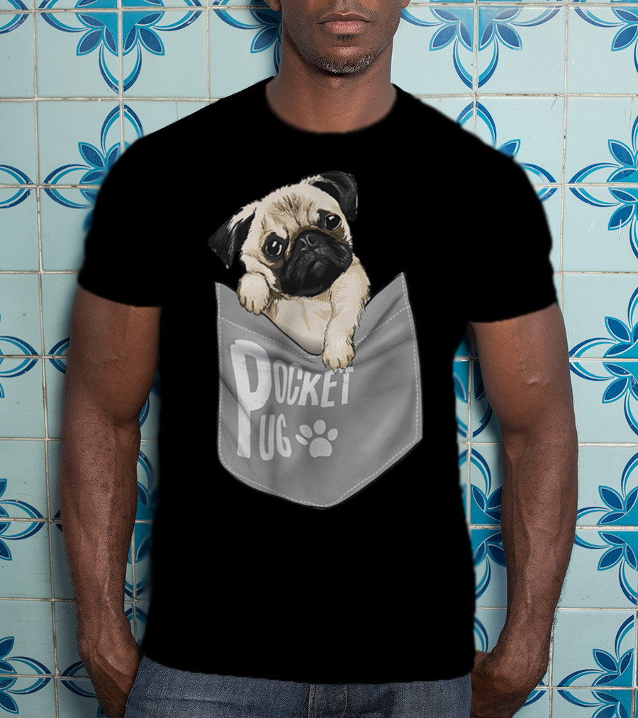 Pocket Pug Funny Cute Dog Pug T-Shirt