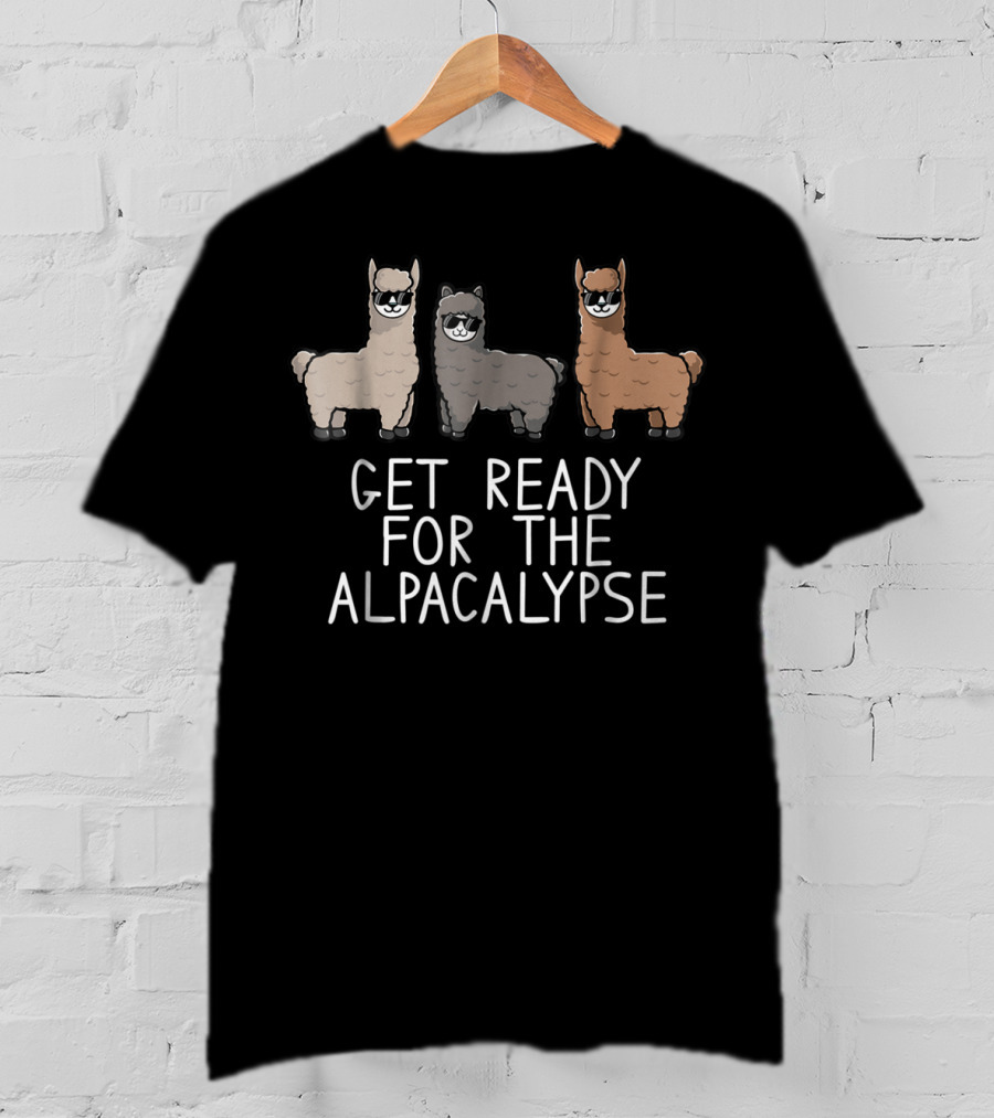 Get Ready For The Alpacalypse Funny Alpaca Trio T-Shirt