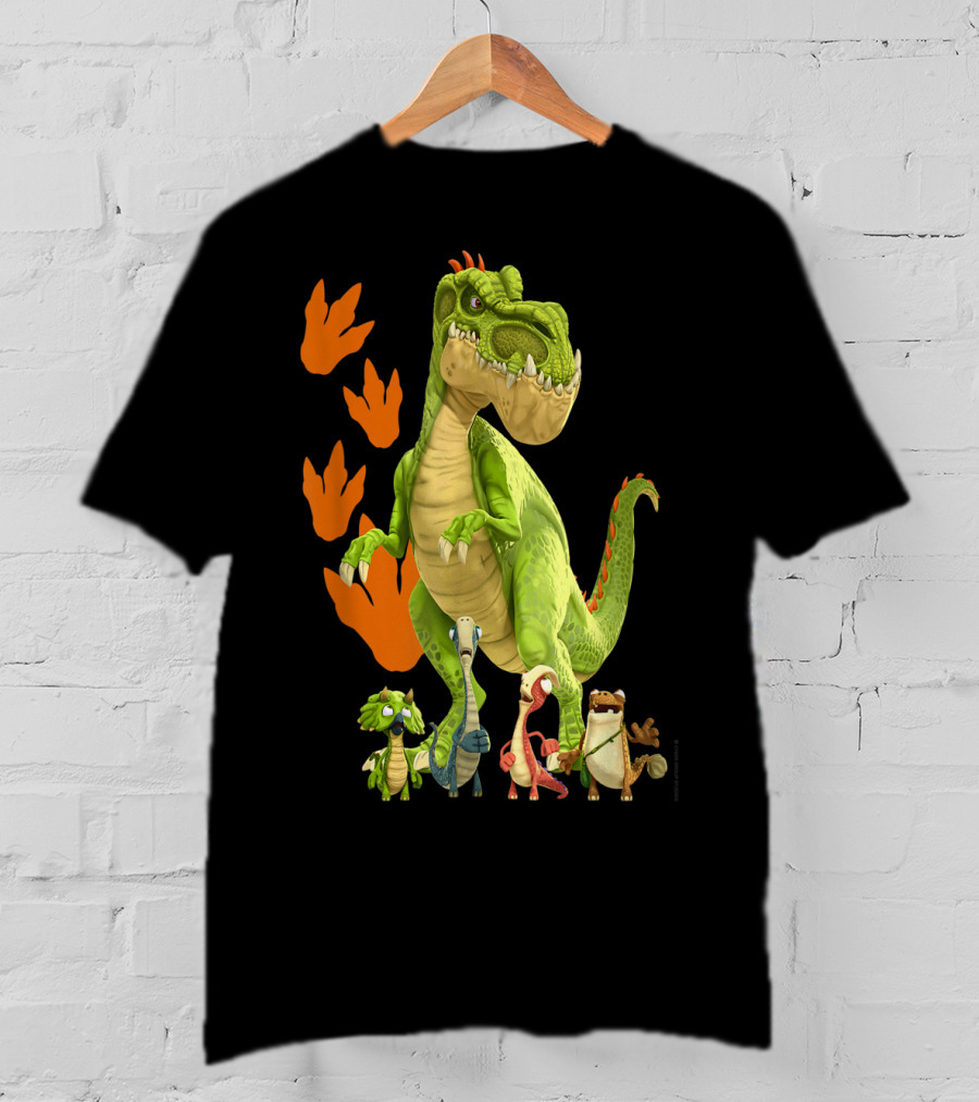 Gigantosaurus Giganto And Dino Footprints 4 Kid Dinos T-Shirt