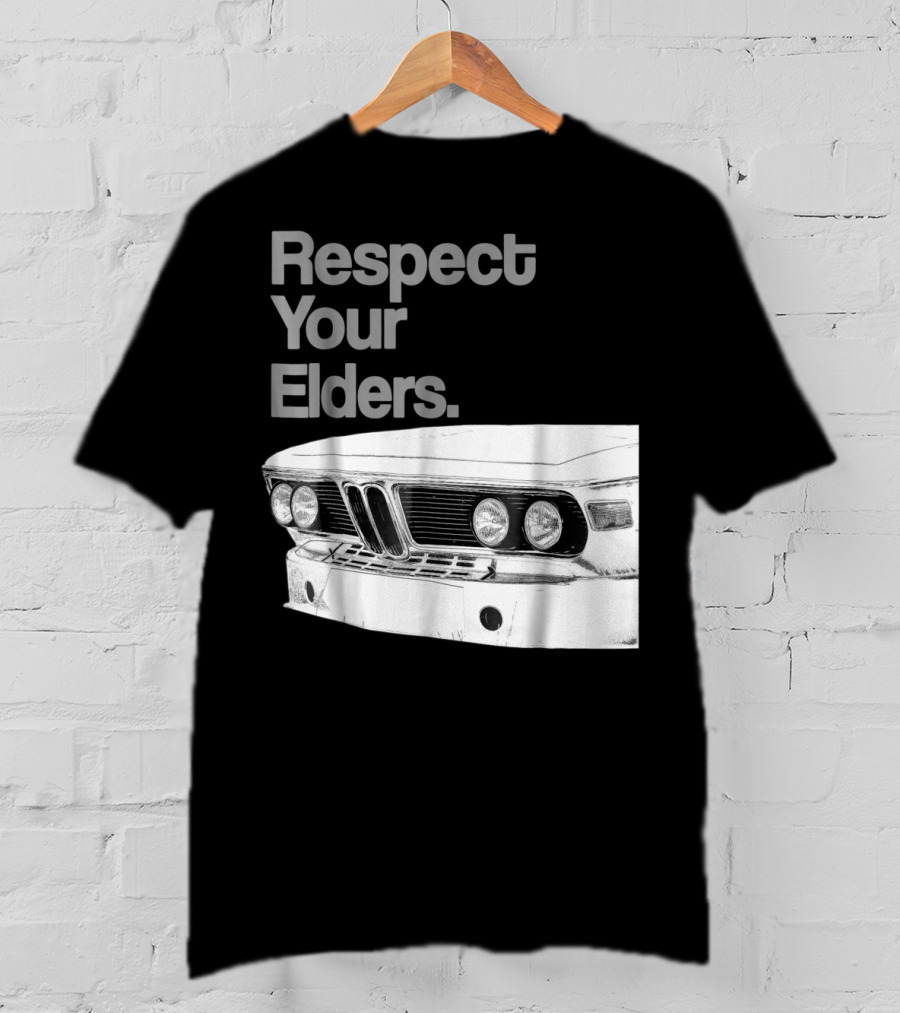 Respect Your Elders Vintage Euro Car Front Grille T-Shirt