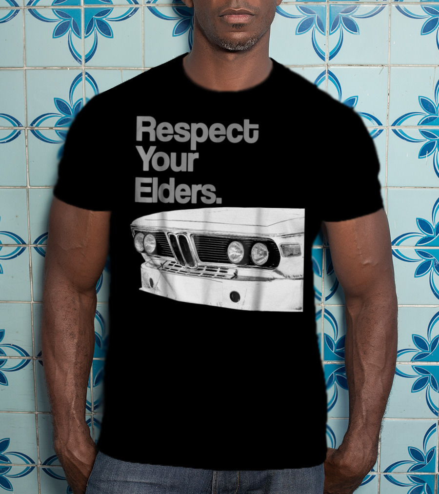 Respect Your Elders Vintage Euro Car Front Grille T-Shirt