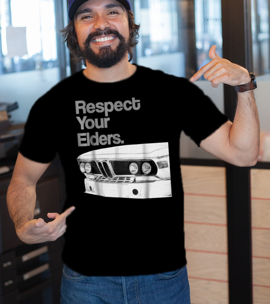 Respect Your Elders Vintage Euro Car Front Grille T-Shirt