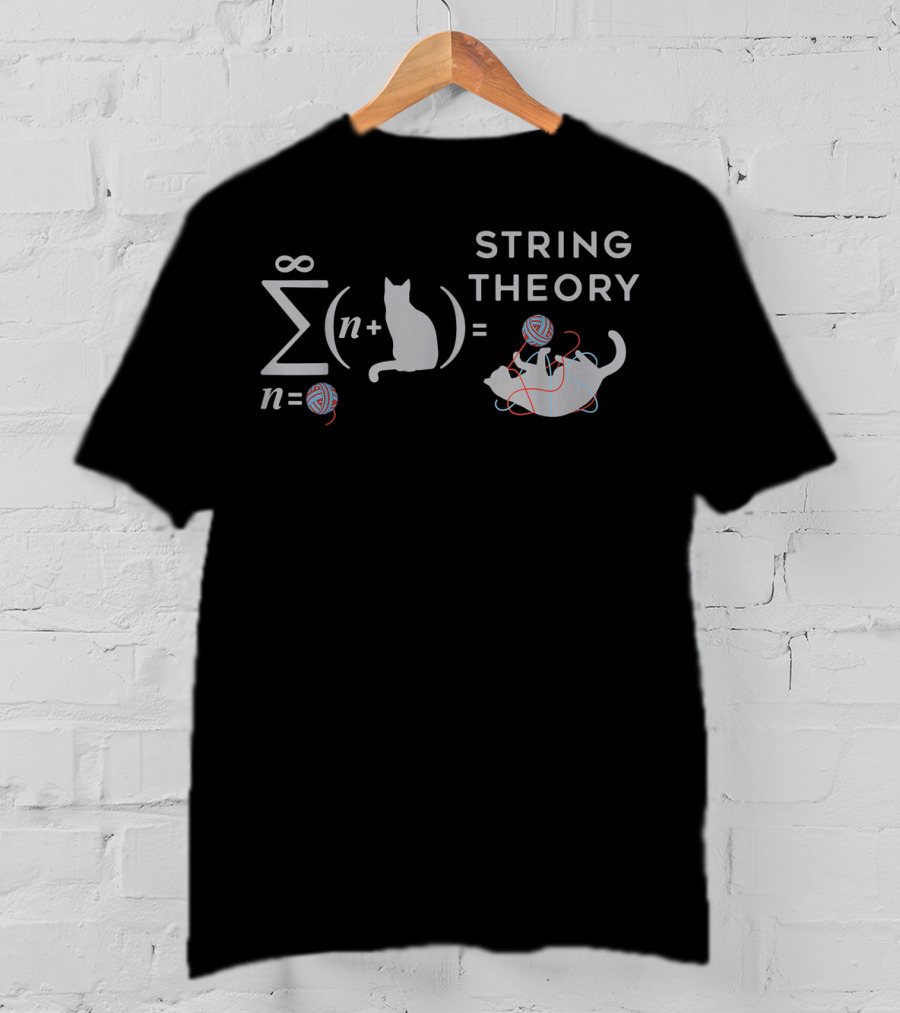 Infinite Yarn Equation String Theory Cat T-Shirt