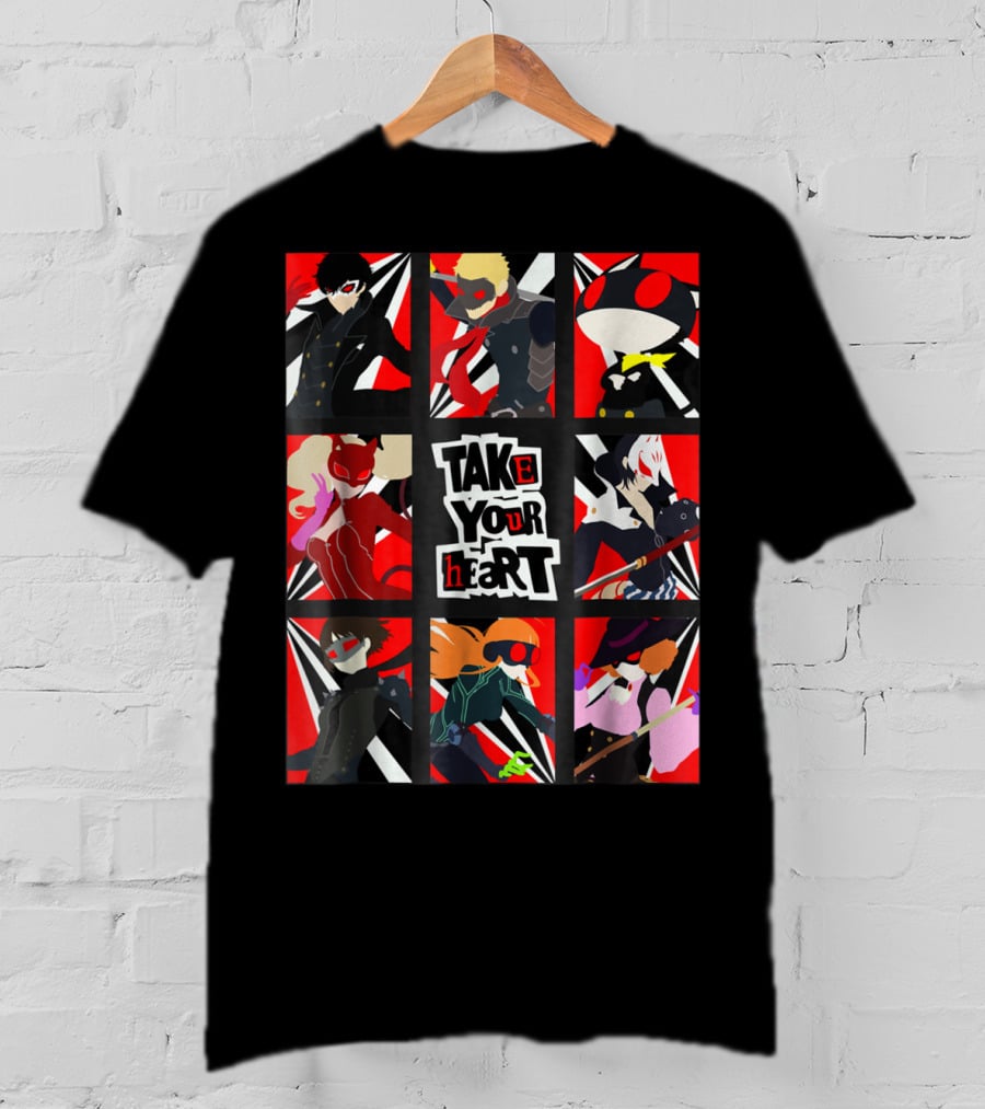 Take Your Heart Persona Characters Collage T-Shirt