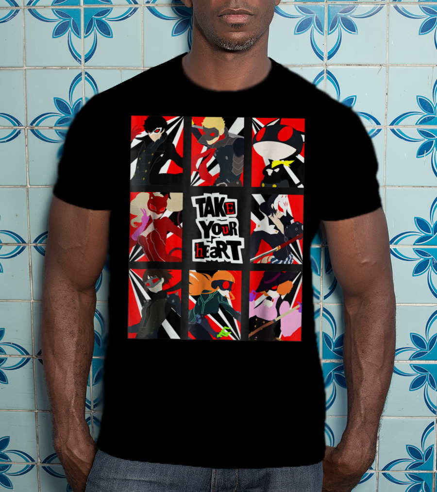 Take Your Heart Persona Characters Collage T-Shirt