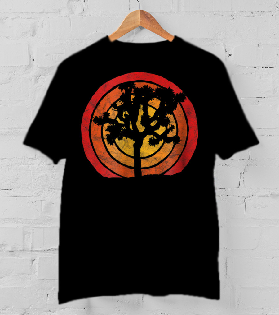 Retro Sun Joshua Tree Silhouette Vintage Sunset T-Shirt
