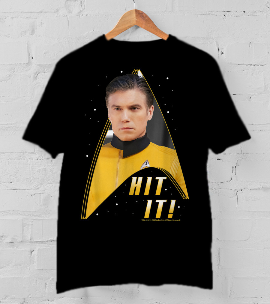 Star Trek Discovery Captain Pike Hit It Starfleet Delta Badge T-Shirt