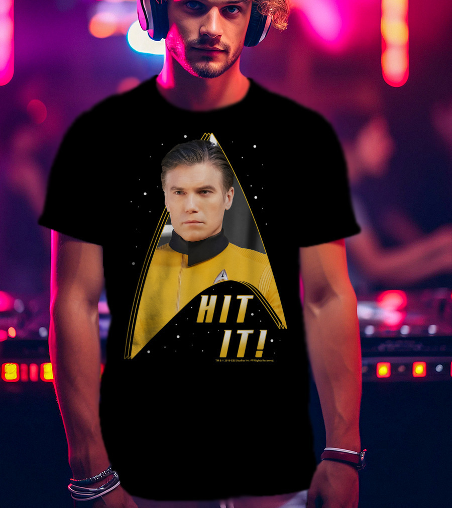 Star Trek Discovery Captain Pike Hit It Starfleet Delta Badge T-Shirt
