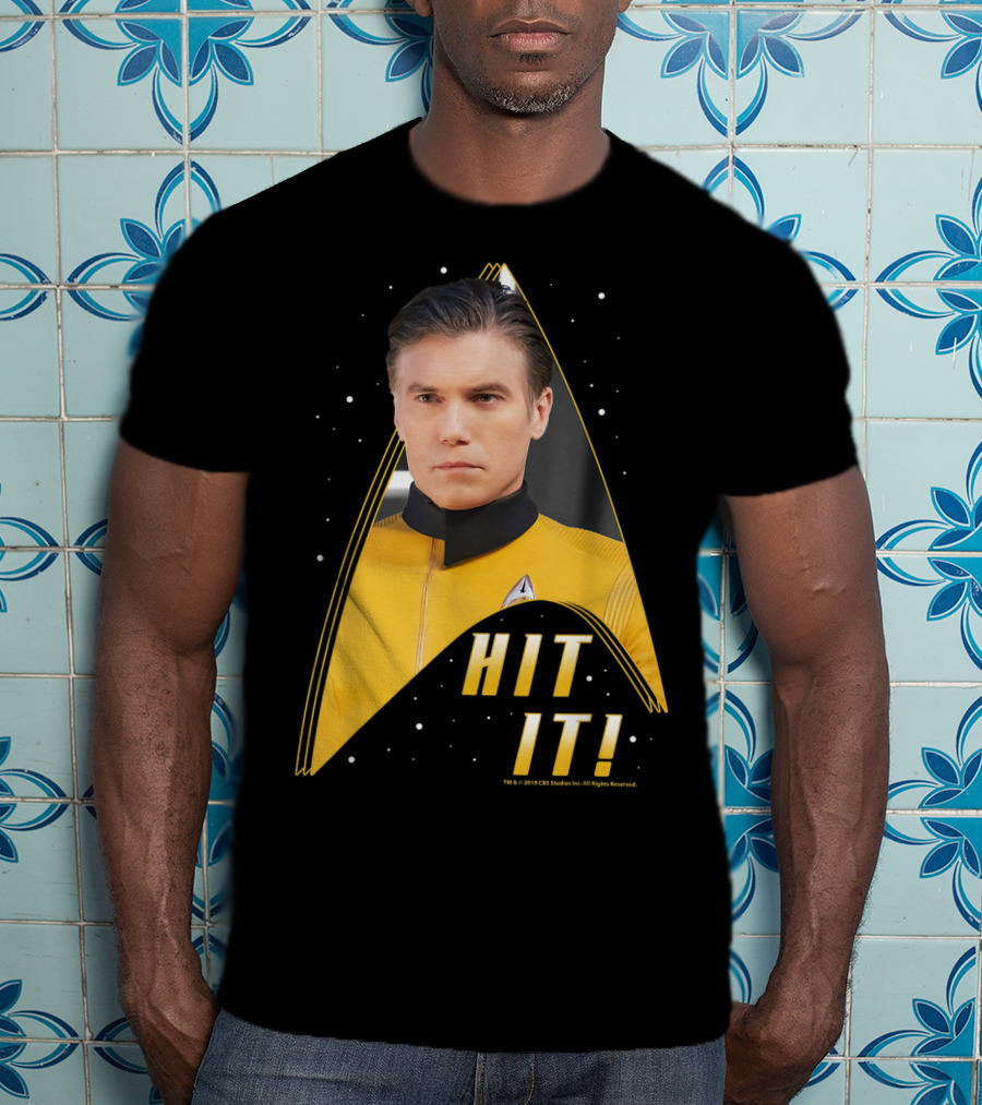 Star Trek Discovery Captain Pike Hit It Starfleet Delta Badge T-Shirt
