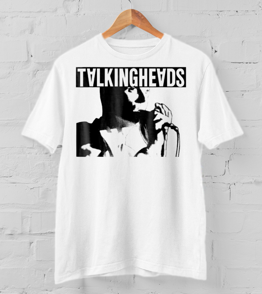 TALKING HEADS Neon Silhouette Microphone Performance T-Shirt