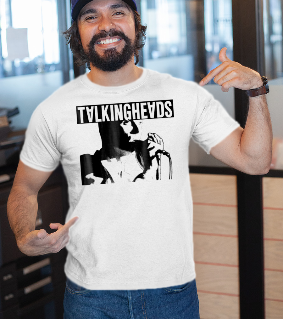 TALKING HEADS Neon Silhouette Microphone Performance T-Shirt