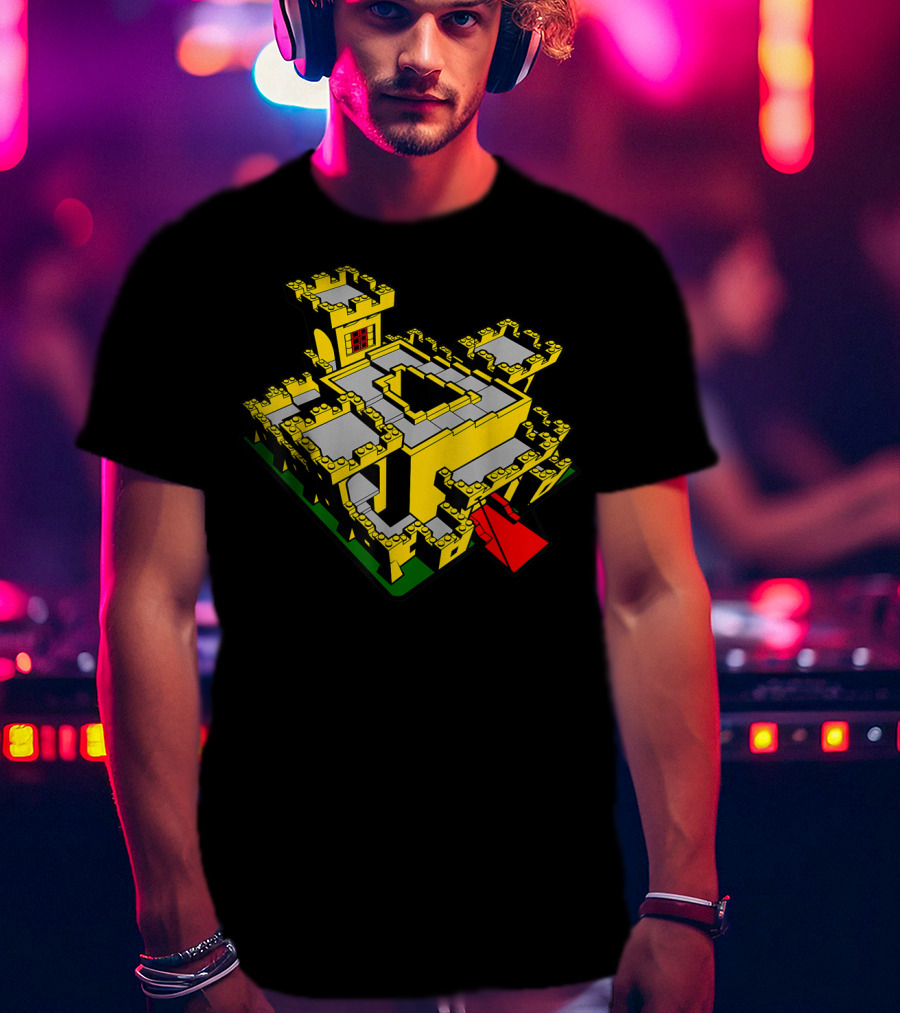 Classic Yellow Castle AFOL Toy Brick Fortress T-Shirt