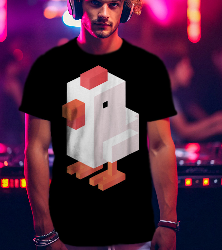 Crossy Road Chicken Pixel Art Game Character T-Shirt