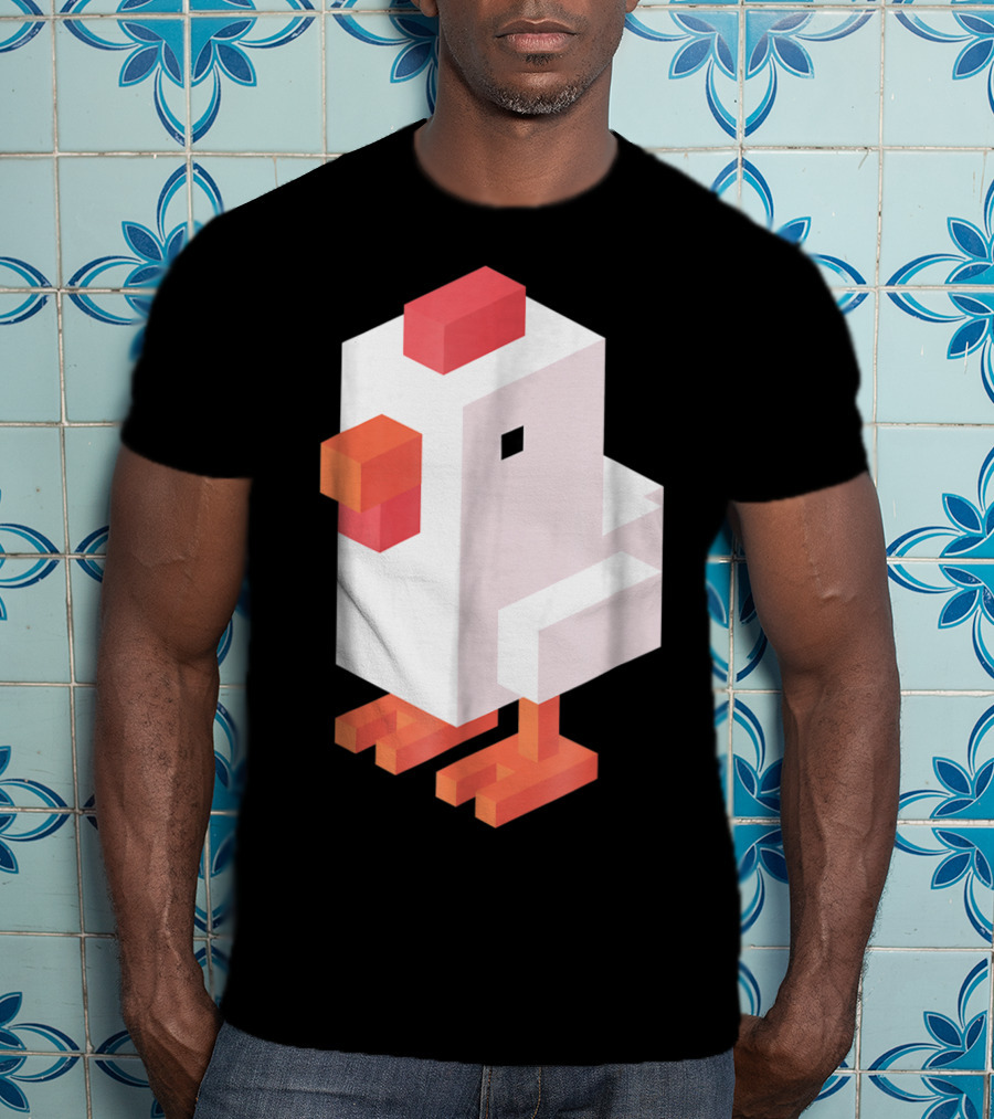 Crossy Road Chicken Pixel Art Game Character T-Shirt