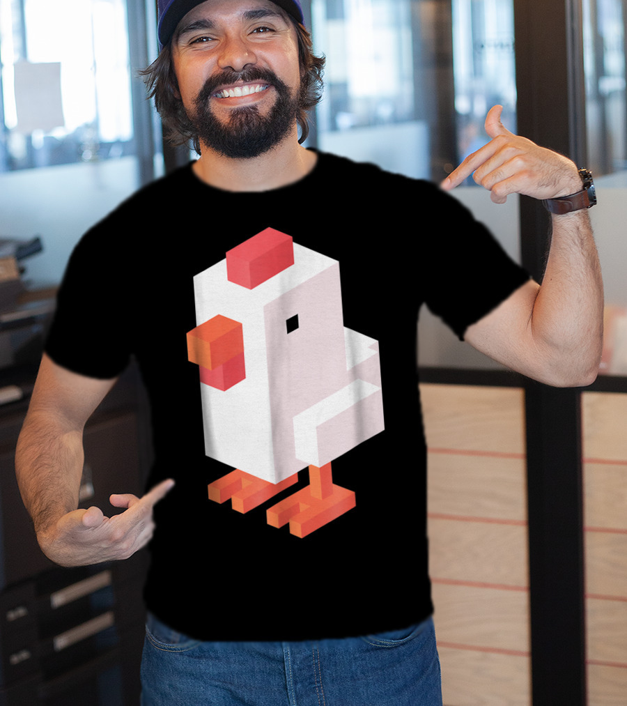Crossy Road Chicken Pixel Art Game Character T-Shirt
