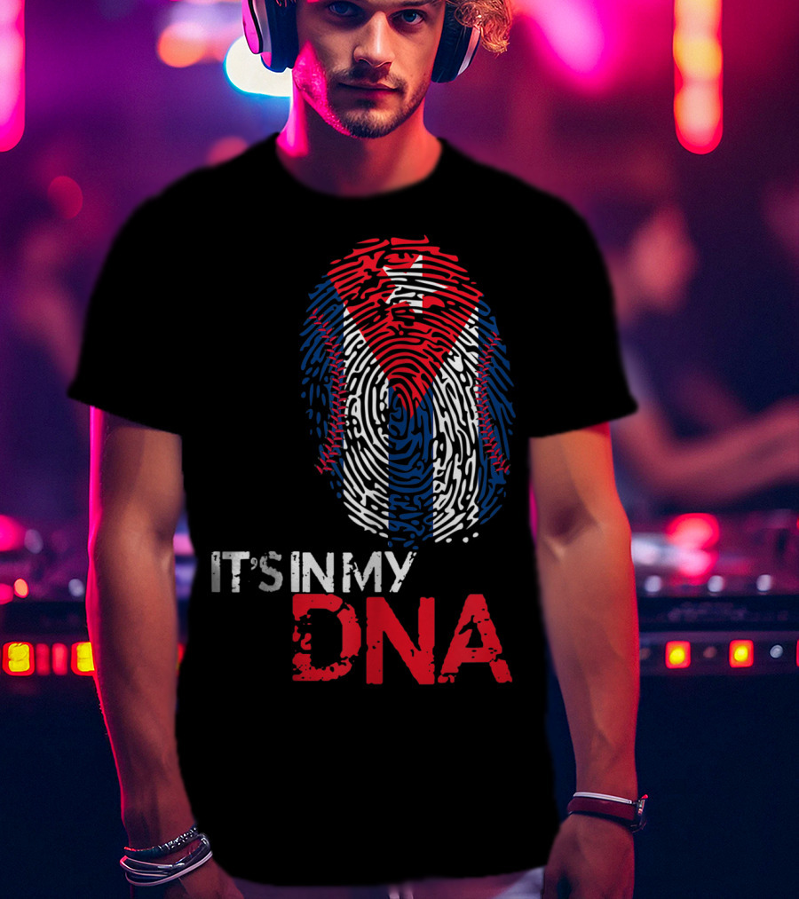 Cuba Baseball Cuban Flag It's In My DNA T-Shirt