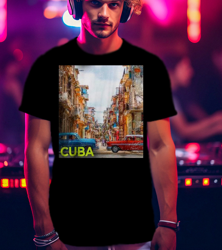 Cuba Classic Car Streets T-Shirt