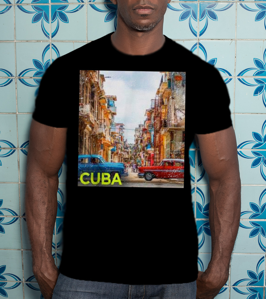 Cuba Classic Car Streets T-Shirt