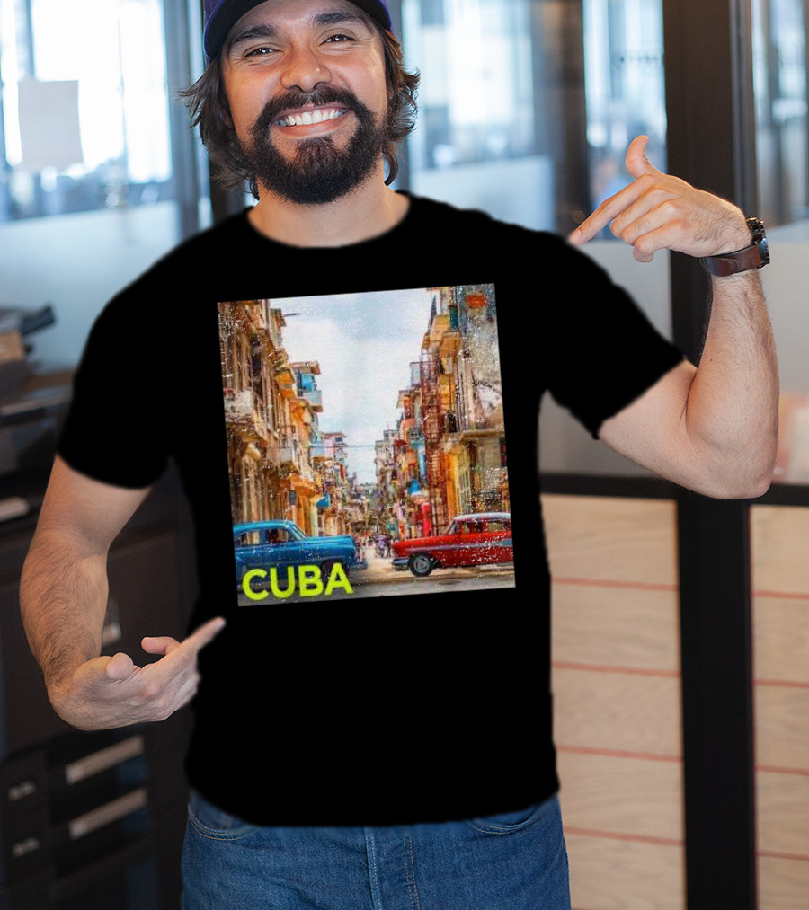 Cuba Classic Car Streets T-Shirt