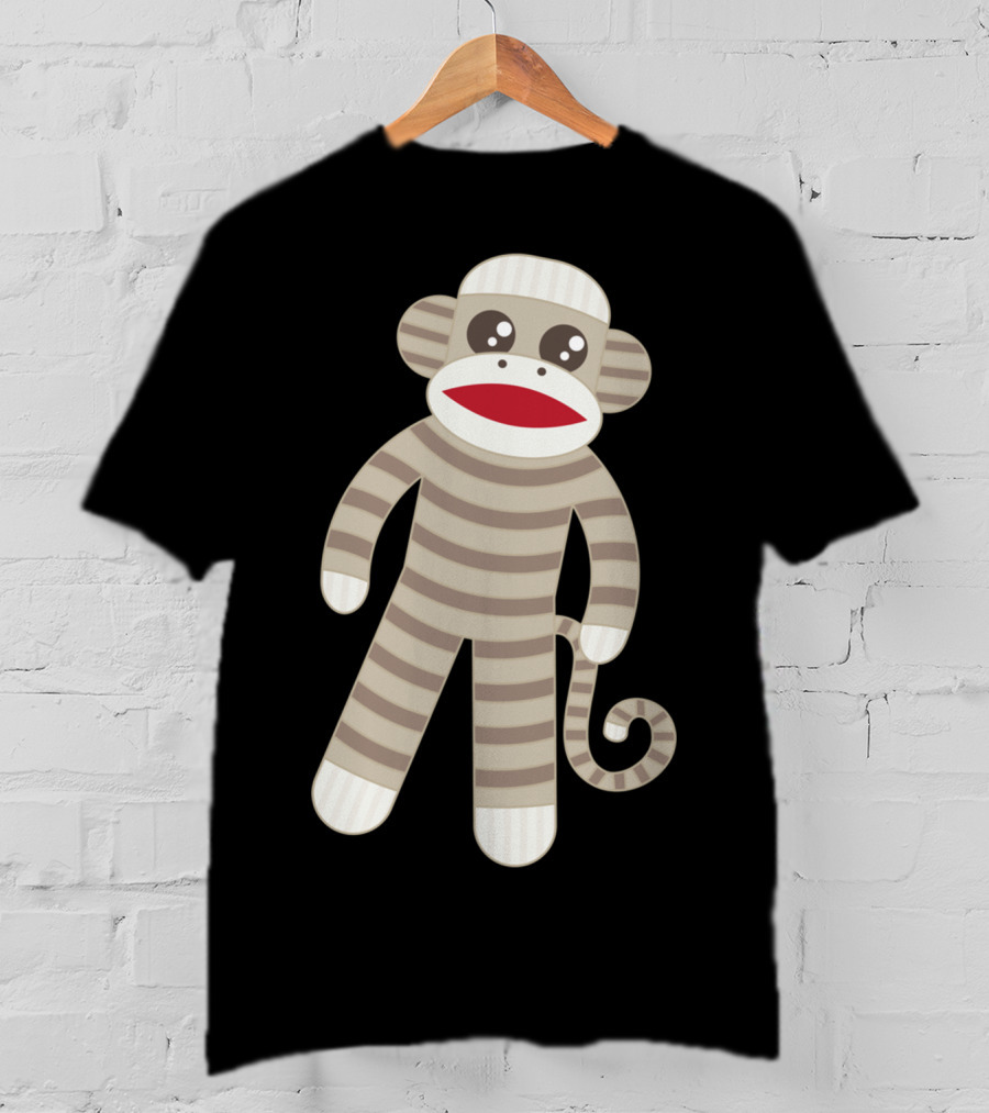 Cute Classic Striped Sock Monkey Toy T-Shirt