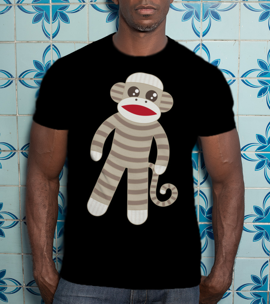 Cute Classic Striped Sock Monkey Toy T-Shirt