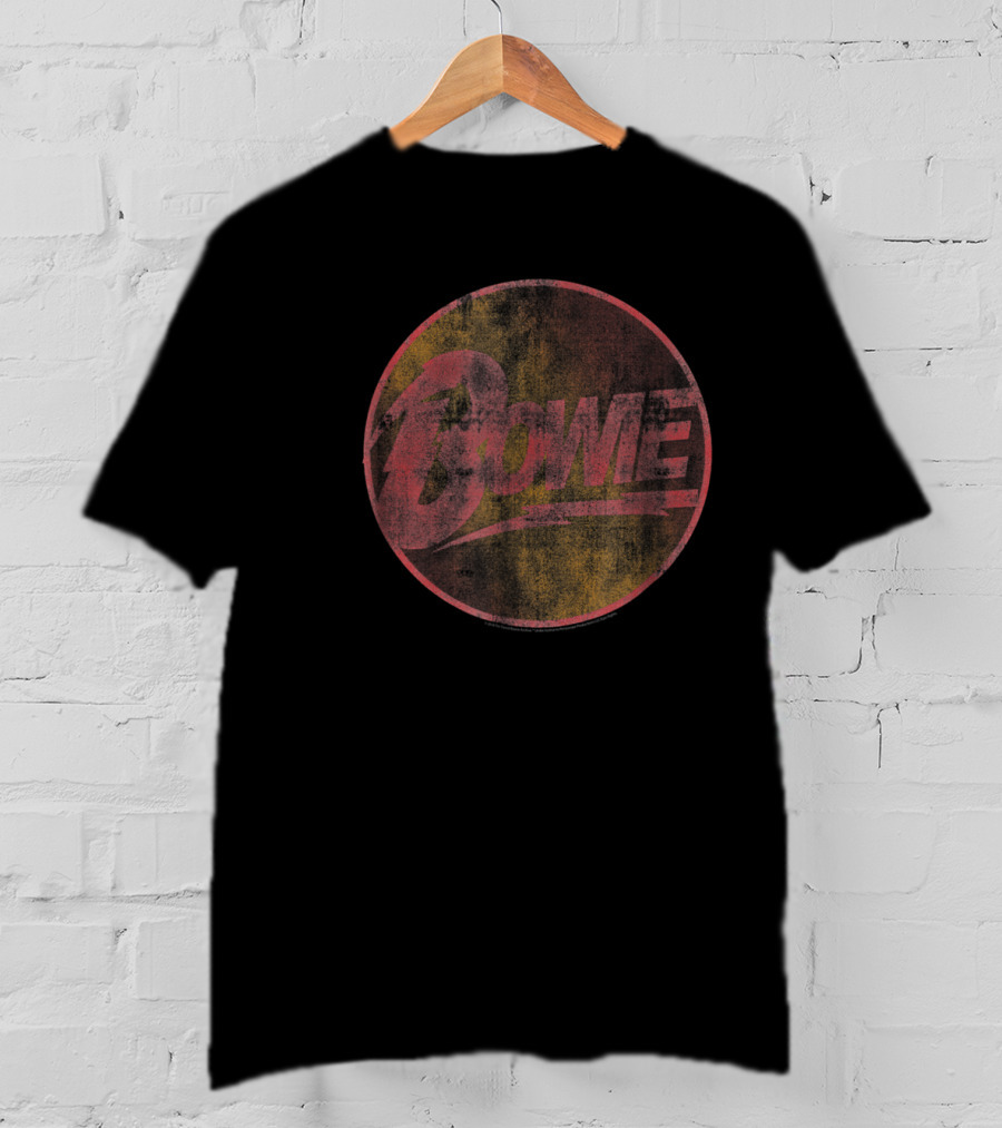 Bowie Lightning Bolt Vintage Circle T-Shirt