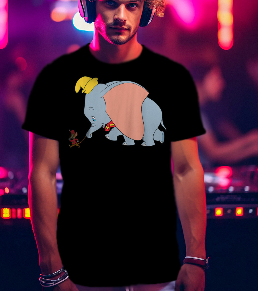 Disney Classic Dumbo Timothy Q Mouse Vintage Style Iconic Characters T-Shirt