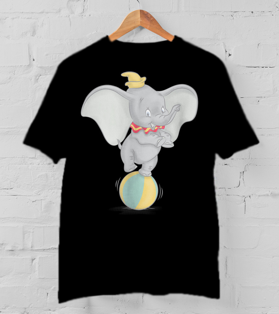 Disney Dumbo Balancing On Ball Watercolor T-Shirt